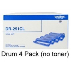Brother DR251 DR-251 Drum Genuine 4 Pack
