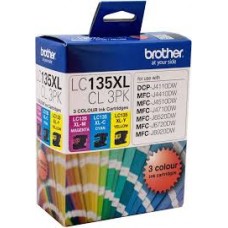 Brother LC135XL 3PK Hi Yield Ink Colour 3 Pack Ink Cartridge