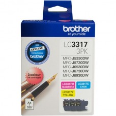 Brother LC3317CL 3PK  Ink Colour 3 Pack Ink Cartridge